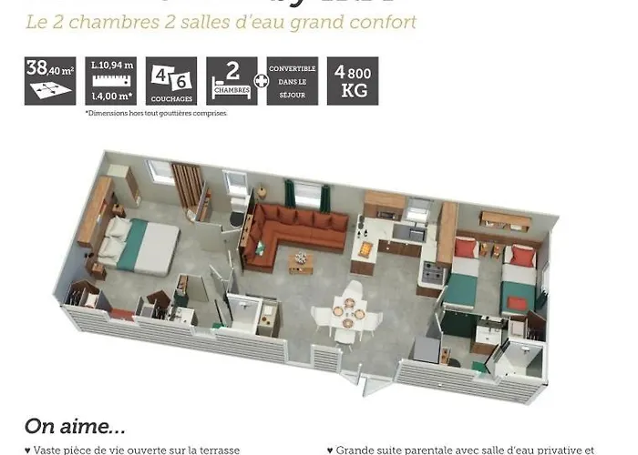 Kokua Presente Mobil Residentiel Toutes Options 4 Etoiles Kemping Canet-en-Roussillon